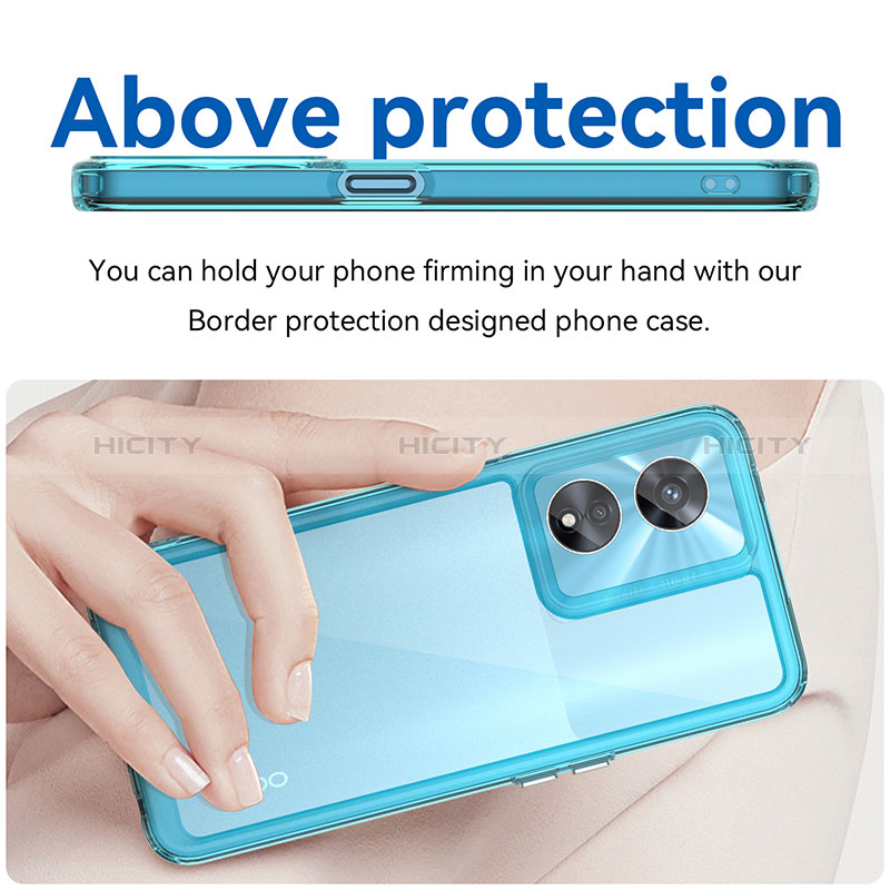 Silikon Schutzhülle Rahmen Tasche Hülle Durchsichtig Transparent J01S für Oppo A78 5G