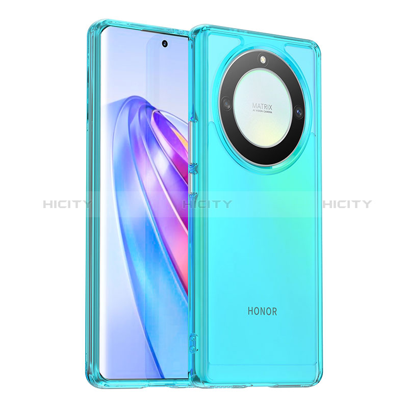 Silikon Schutzhülle Rahmen Tasche Hülle Durchsichtig Transparent J02S für Huawei Honor Magic5 Lite 5G Blau