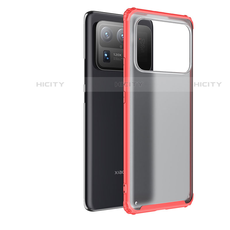 Silikon Schutzhülle Rahmen Tasche Hülle Durchsichtig Transparent M01 für Xiaomi Mi 11 Ultra 5G Rot