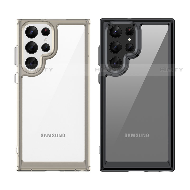 Silikon Schutzhülle Rahmen Tasche Hülle Durchsichtig Transparent M03 für Samsung Galaxy S21 Ultra 5G