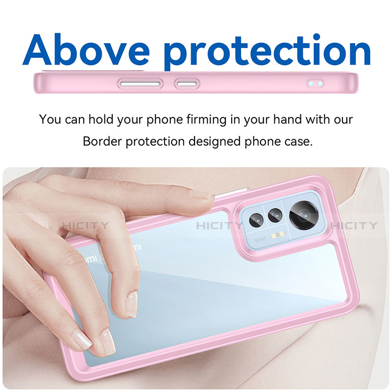 Silikon Schutzhülle Rahmen Tasche Hülle Durchsichtig Transparent M06 für Xiaomi Mi 12 5G