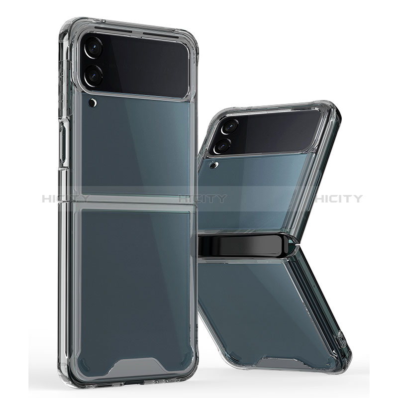 Silikon Schutzhülle Rahmen Tasche Hülle Durchsichtig Transparent P01 für Samsung Galaxy Z Flip3 5G groß