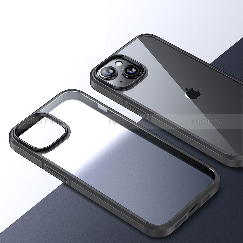 Silikon Schutzhülle Rahmen Tasche Hülle Durchsichtig Transparent QC2 für Apple iPhone 15 Plus
