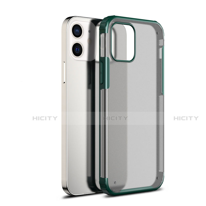 Silikon Schutzhülle Rahmen Tasche Hülle Durchsichtig Transparent Spiegel für Apple iPhone 12 Grün
