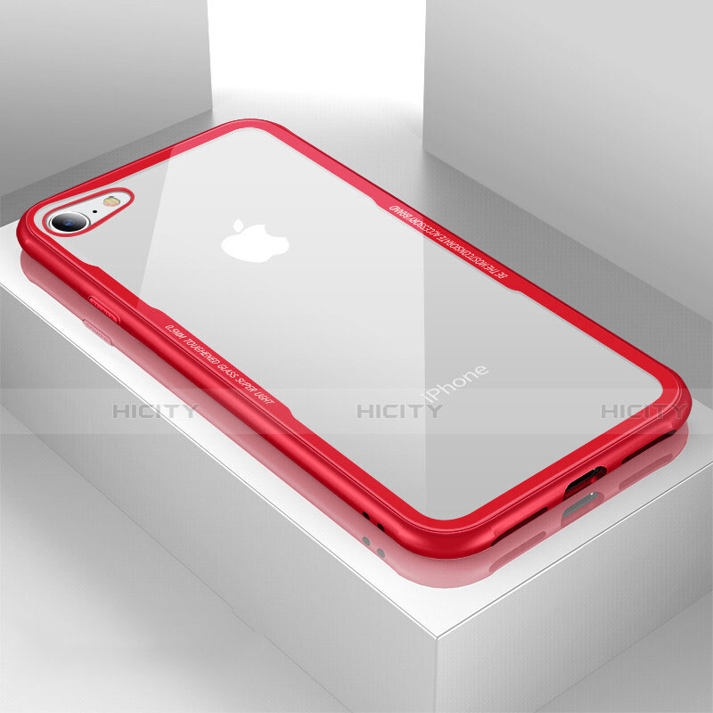Silikon Schutzhülle Rahmen Tasche Hülle Durchsichtig Transparent Spiegel für Apple iPhone 7 groß