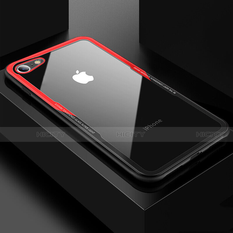 Silikon Schutzhülle Rahmen Tasche Hülle Durchsichtig Transparent Spiegel für Apple iPhone 7 groß
