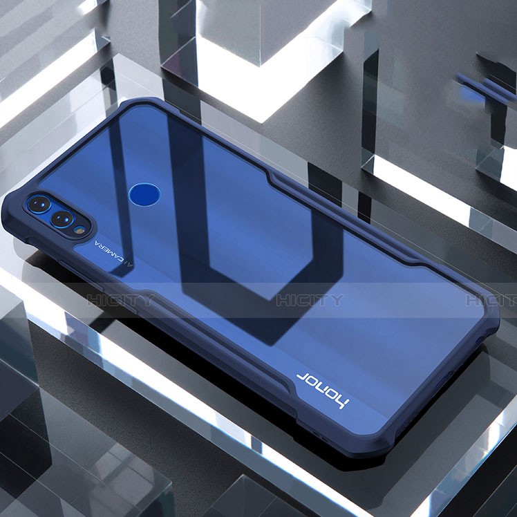 Silikon Schutzhülle Rahmen Tasche Hülle Durchsichtig Transparent Spiegel für Huawei Honor 8X Blau