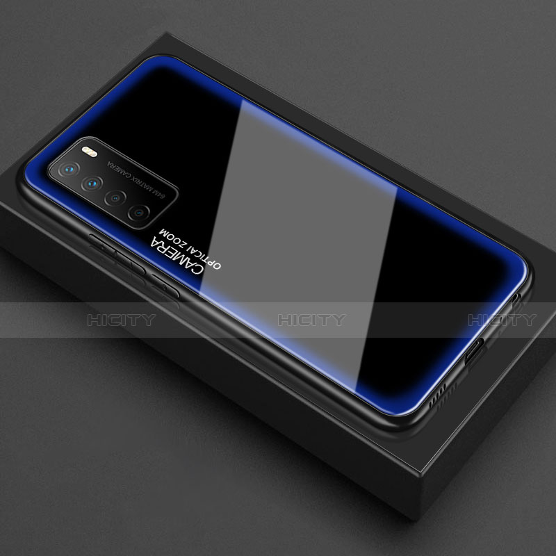 Silikon Schutzhülle Rahmen Tasche Hülle Durchsichtig Transparent Spiegel für Huawei Honor Play4 5G groß