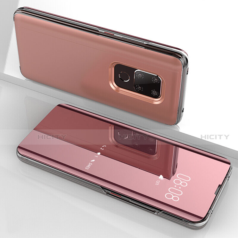 Silikon Schutzhülle Rahmen Tasche Hülle Durchsichtig Transparent Spiegel für Huawei Mate 20 Rosegold Plus