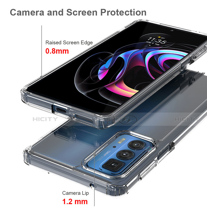 Silikon Schutzhülle Rahmen Tasche Hülle Durchsichtig Transparent Spiegel für Motorola Moto Edge 20 Pro 5G