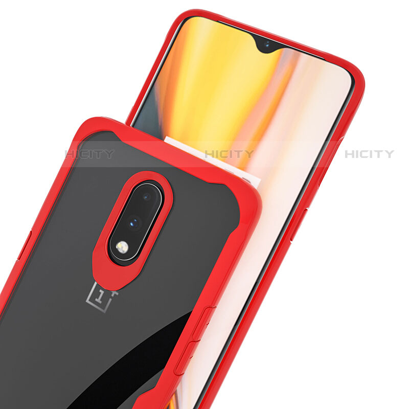 Silikon Schutzhülle Rahmen Tasche Hülle Durchsichtig Transparent Spiegel für OnePlus 7 groß