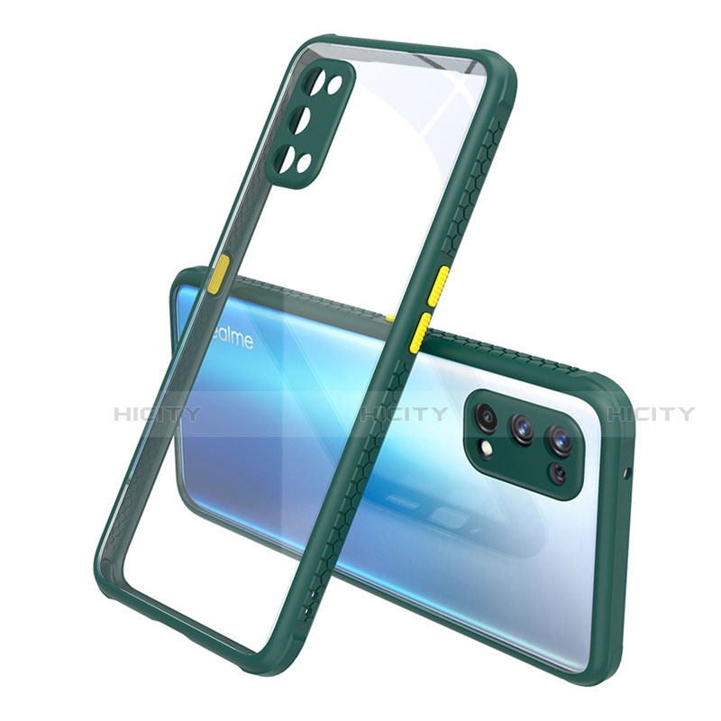 Silikon Schutzhülle Rahmen Tasche Hülle Durchsichtig Transparent Spiegel für Realme X7 5G groß