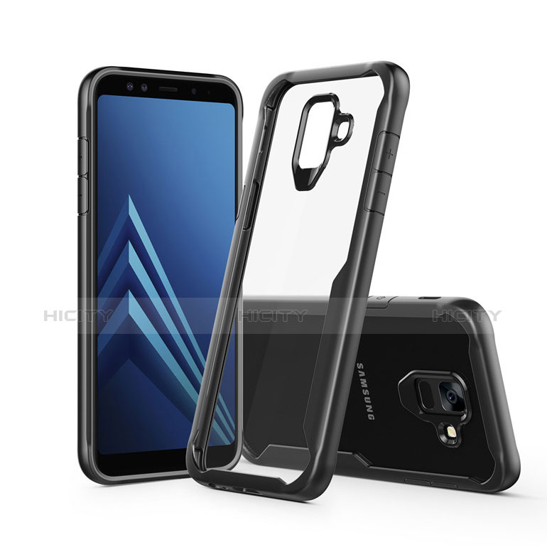 Silikon Schutzhülle Rahmen Tasche Hülle Durchsichtig Transparent Spiegel für Samsung Galaxy A6 (2018) Dual SIM groß