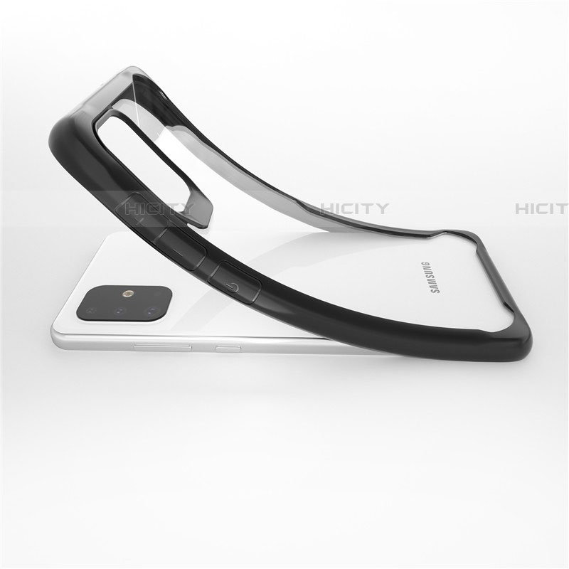 Silikon Schutzhülle Rahmen Tasche Hülle Durchsichtig Transparent Spiegel für Samsung Galaxy A71 5G groß