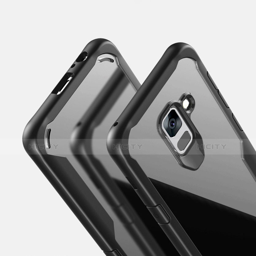 Silikon Schutzhülle Rahmen Tasche Hülle Durchsichtig Transparent Spiegel für Samsung Galaxy A8+ A8 Plus (2018) A730F