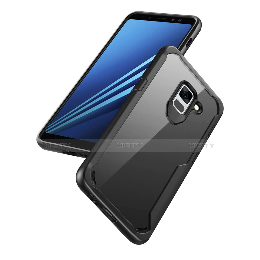 Silikon Schutzhülle Rahmen Tasche Hülle Durchsichtig Transparent Spiegel für Samsung Galaxy A8+ A8 Plus (2018) Duos A730F