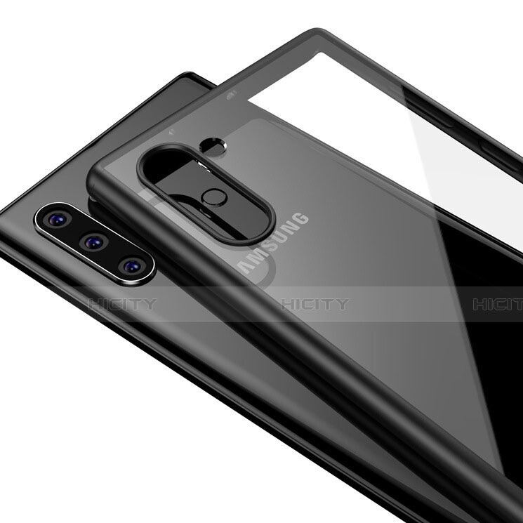 Silikon Schutzhülle Rahmen Tasche Hülle Durchsichtig Transparent Spiegel für Samsung Galaxy Note 10 groß