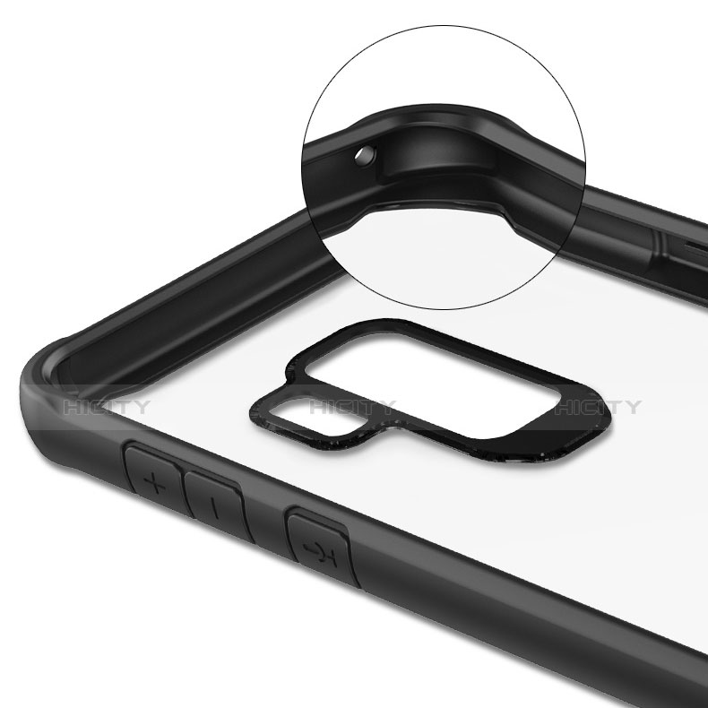Silikon Schutzhülle Rahmen Tasche Hülle Durchsichtig Transparent Spiegel für Samsung Galaxy S9 Plus groß