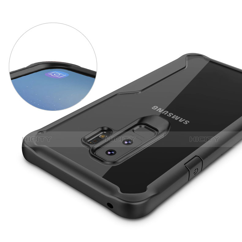 Silikon Schutzhülle Rahmen Tasche Hülle Durchsichtig Transparent Spiegel für Samsung Galaxy S9 Plus