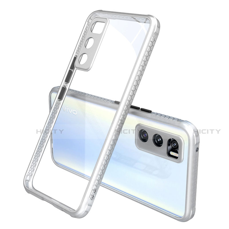 Silikon Schutzhülle Rahmen Tasche Hülle Durchsichtig Transparent Spiegel für Vivo Y70 (2020) groß