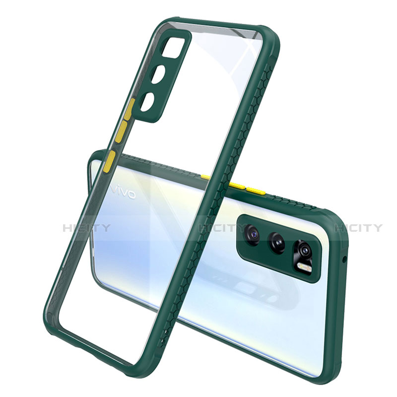 Silikon Schutzhülle Rahmen Tasche Hülle Durchsichtig Transparent Spiegel für Vivo Y70 (2020)