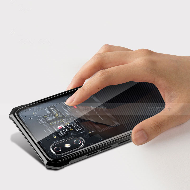 Silikon Schutzhülle Rahmen Tasche Hülle Durchsichtig Transparent Spiegel für Xiaomi Mi 8 Explorer groß