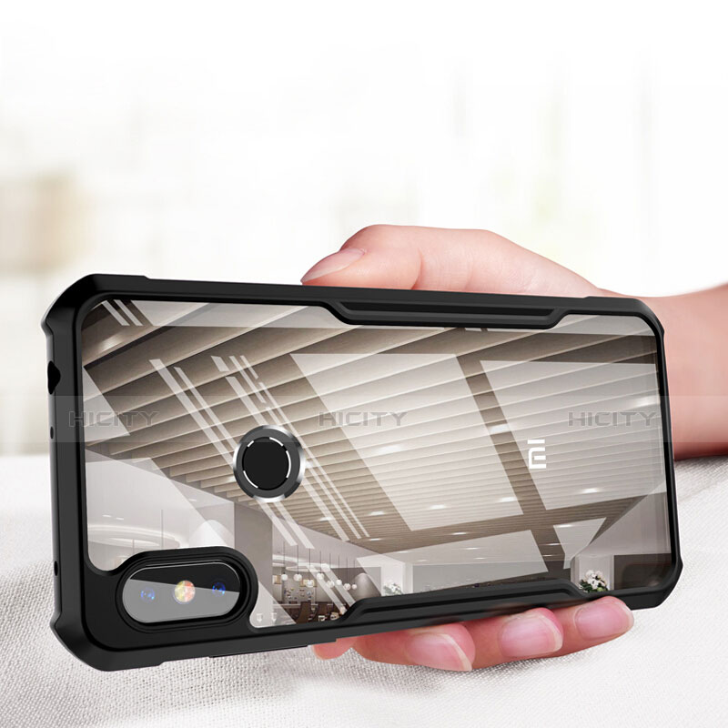 Silikon Schutzhülle Rahmen Tasche Hülle Durchsichtig Transparent Spiegel für Xiaomi Redmi Note 6 Pro groß