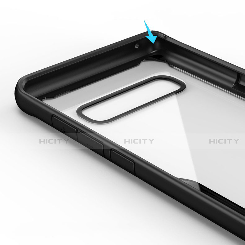 Silikon Schutzhülle Rahmen Tasche Hülle Durchsichtig Transparent Spiegel H01 für Samsung Galaxy S10 groß