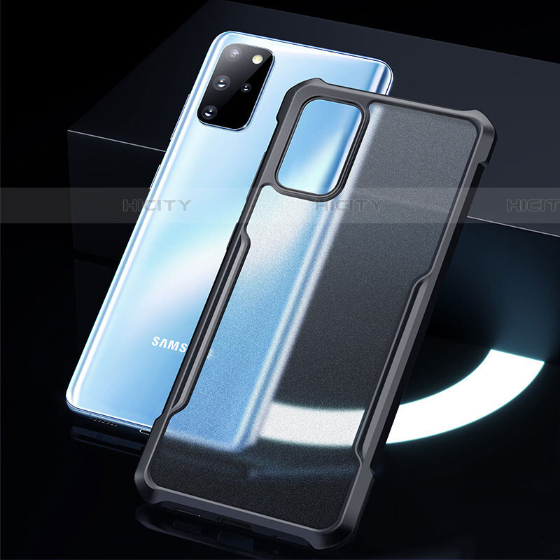Silikon Schutzhülle Rahmen Tasche Hülle Durchsichtig Transparent Spiegel H01 für Samsung Galaxy S20 Plus 5G Schwarz Plus