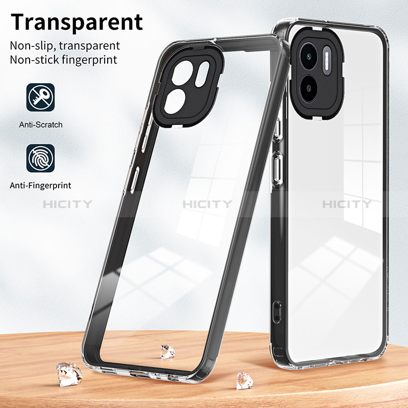 Silikon Schutzhülle Rahmen Tasche Hülle Durchsichtig Transparent Spiegel H01P für Xiaomi Redmi A2 Plus groß