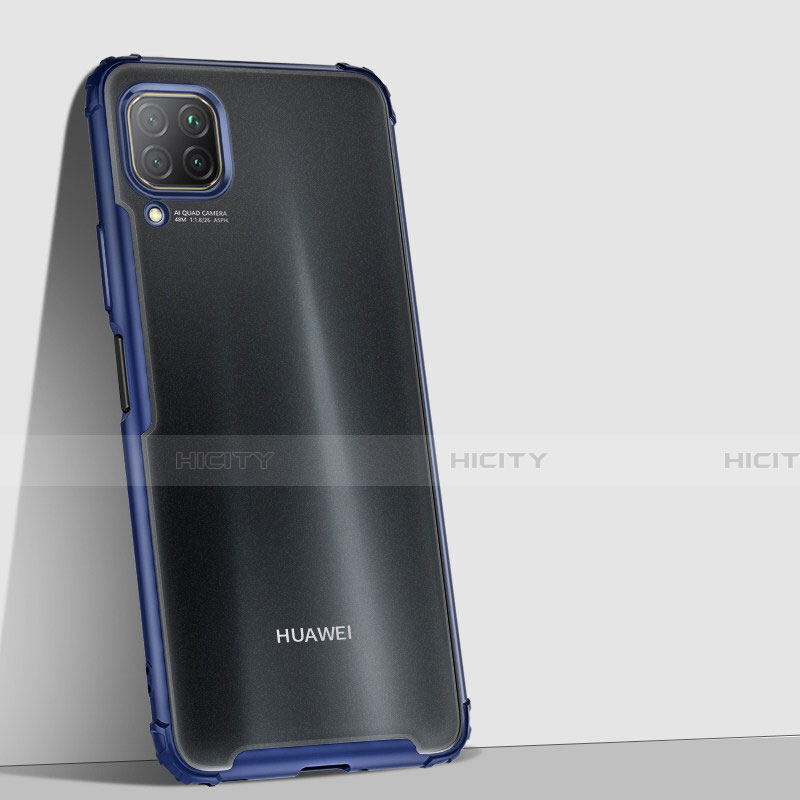 Silikon Schutzhülle Rahmen Tasche Hülle Durchsichtig Transparent Spiegel H02 für Huawei Nova 6 SE Blau