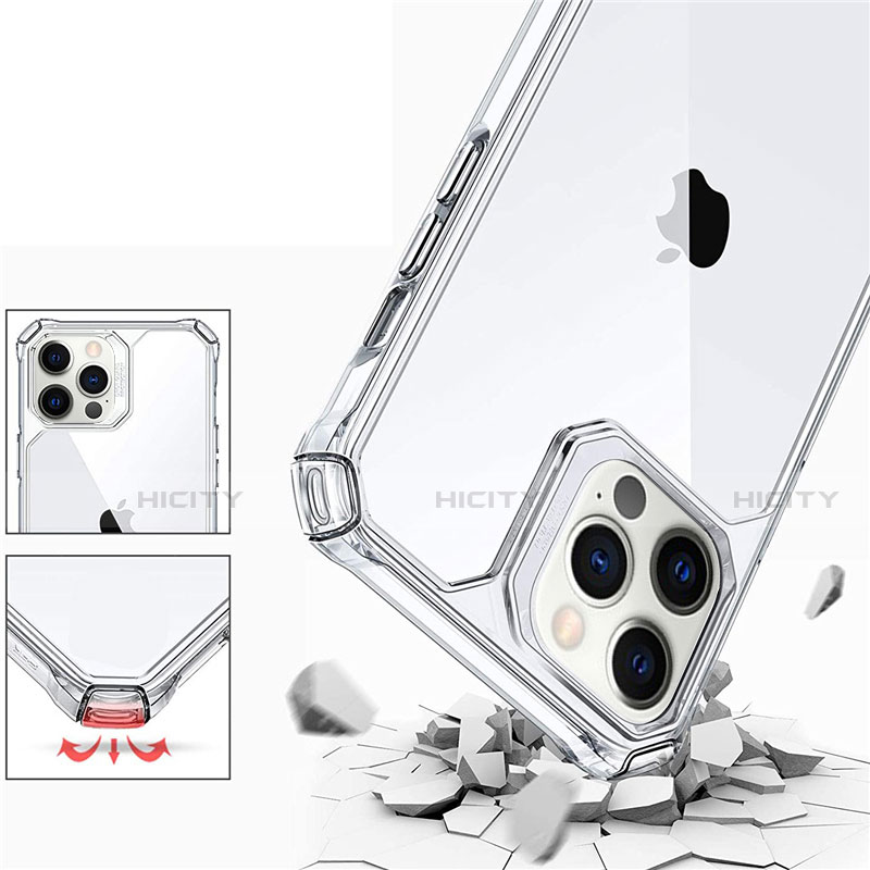 Silikon Schutzhülle Rahmen Tasche Hülle Durchsichtig Transparent Spiegel H07 für Apple iPhone 12 Pro Max groß