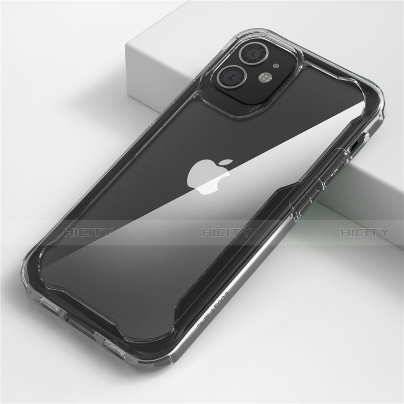 Silikon Schutzhülle Rahmen Tasche Hülle Durchsichtig Transparent Spiegel M01 für Apple iPhone 12 Max