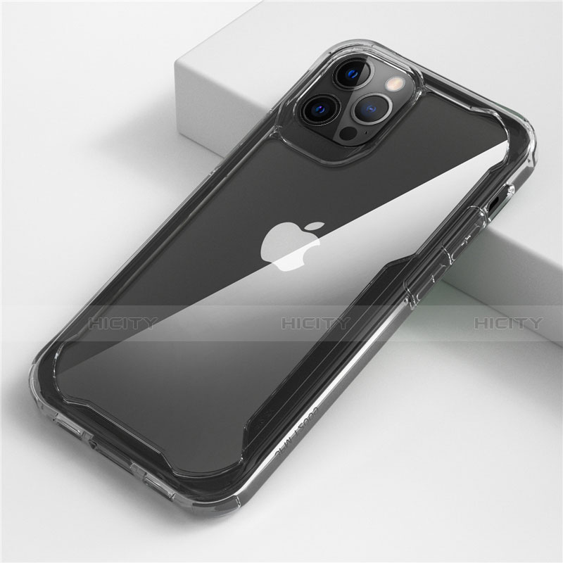 Silikon Schutzhülle Rahmen Tasche Hülle Durchsichtig Transparent Spiegel M01 für Apple iPhone 12 Pro Max