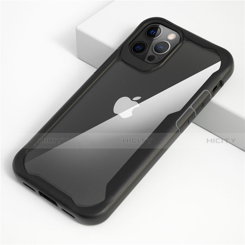 Silikon Schutzhülle Rahmen Tasche Hülle Durchsichtig Transparent Spiegel M01 für Apple iPhone 12 Pro Max