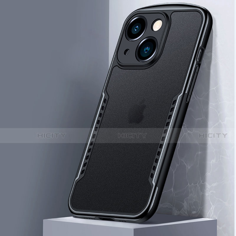Silikon Schutzhülle Rahmen Tasche Hülle Durchsichtig Transparent Spiegel M01 für Apple iPhone 13 groß