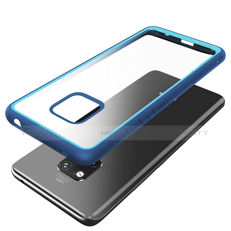 Silikon Schutzhülle Rahmen Tasche Hülle Durchsichtig Transparent Spiegel M01 für Huawei Mate 20 Pro groß
