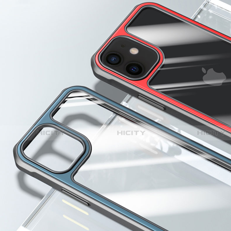 Silikon Schutzhülle Rahmen Tasche Hülle Durchsichtig Transparent Spiegel M03 für Apple iPhone 12 Mini groß