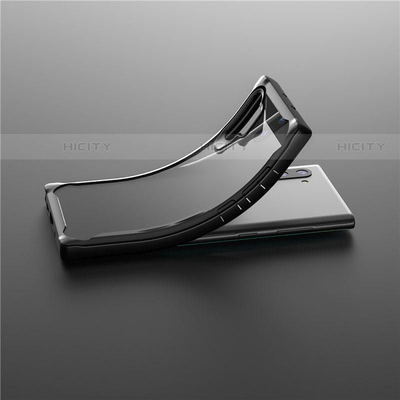 Silikon Schutzhülle Rahmen Tasche Hülle Durchsichtig Transparent Spiegel M03 für Samsung Galaxy Note 10 Plus 5G groß
