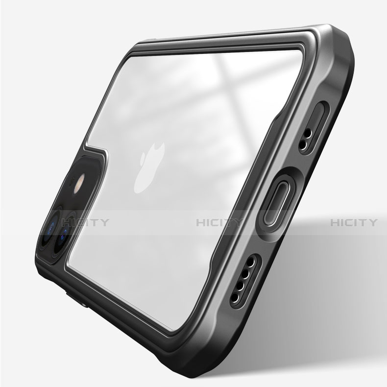 Silikon Schutzhülle Rahmen Tasche Hülle Durchsichtig Transparent Spiegel M04 für Apple iPhone 12 groß