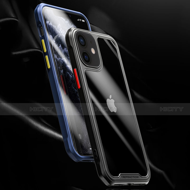 Silikon Schutzhülle Rahmen Tasche Hülle Durchsichtig Transparent Spiegel M04 für Apple iPhone 12 Mini