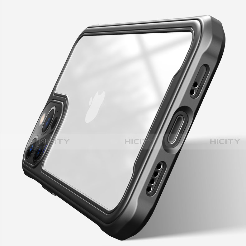 Silikon Schutzhülle Rahmen Tasche Hülle Durchsichtig Transparent Spiegel M04 für Apple iPhone 12 Pro Max groß