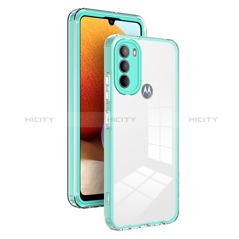 Silikon Schutzhülle Rahmen Tasche Hülle Durchsichtig Transparent Spiegel MQ1 für Motorola Moto G41 Grün