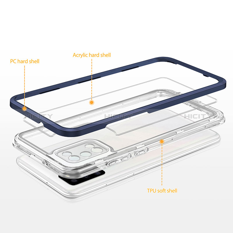 Silikon Schutzhülle Rahmen Tasche Hülle Durchsichtig Transparent Spiegel MQ1 für Samsung Galaxy A02s