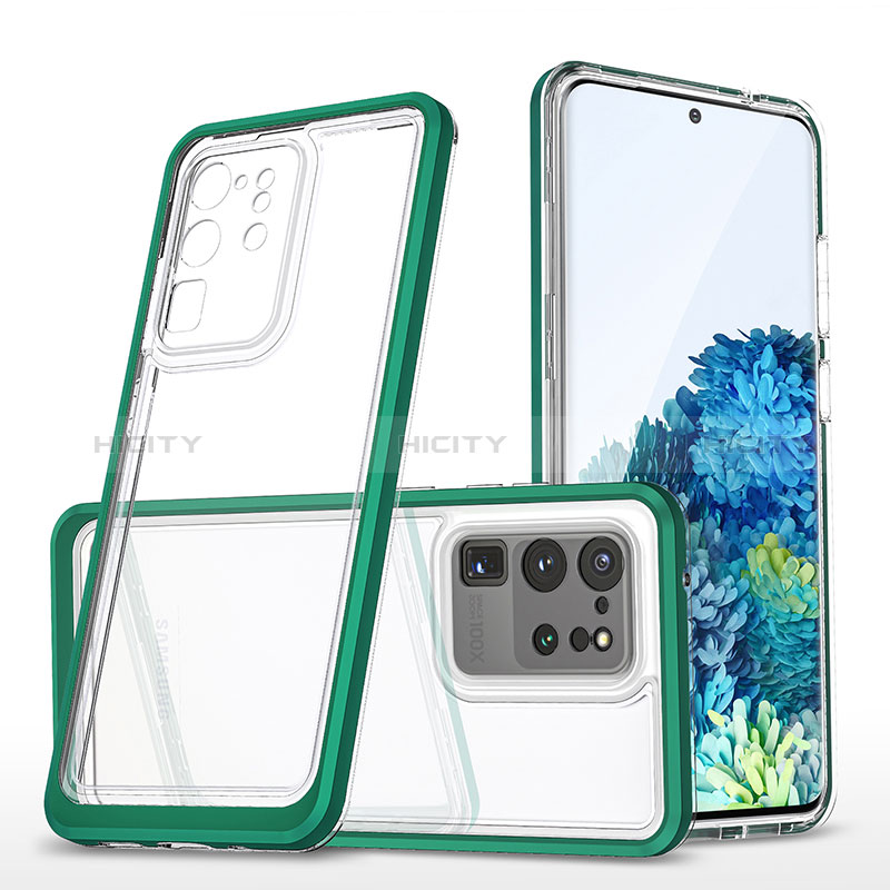 Silikon Schutzhülle Rahmen Tasche Hülle Durchsichtig Transparent Spiegel MQ1 für Samsung Galaxy S20 Ultra groß