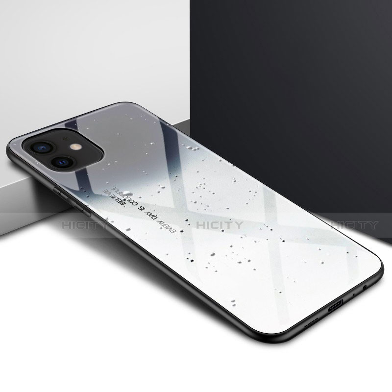 Silikon Schutzhülle Rahmen Tasche Hülle Durchsichtig Transparent Spiegel N01 für Apple iPhone 12 groß