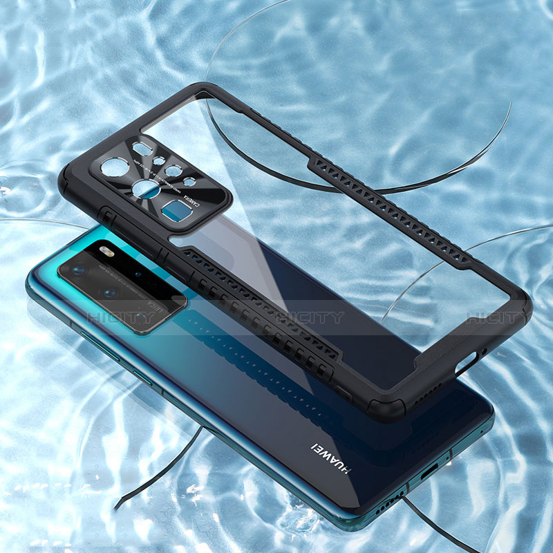 Silikon Schutzhülle Rahmen Tasche Hülle Durchsichtig Transparent Spiegel N04 für Huawei P40 Pro