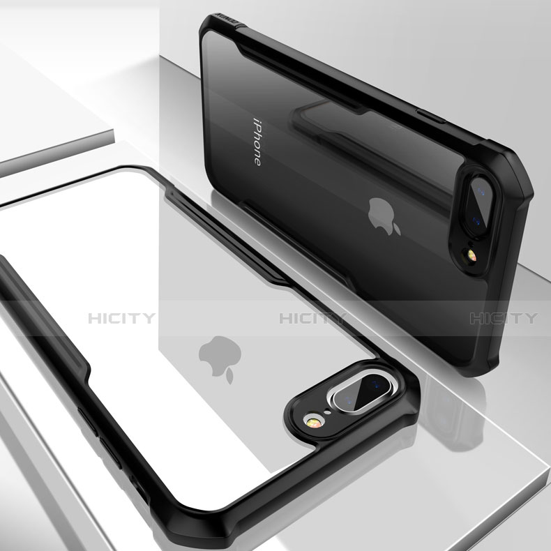 Silikon Schutzhülle Rahmen Tasche Hülle Durchsichtig Transparent Spiegel P01 für Apple iPhone 7 Plus