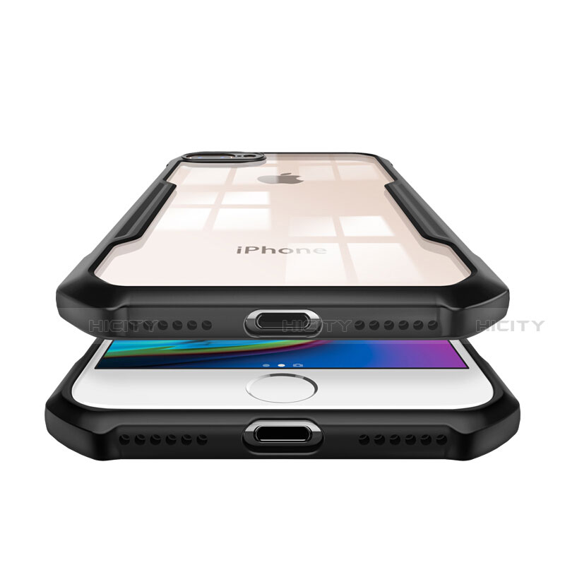 Silikon Schutzhülle Rahmen Tasche Hülle Durchsichtig Transparent Spiegel P01 für Apple iPhone 7 Plus