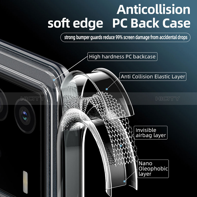 Silikon Schutzhülle Rahmen Tasche Hülle Durchsichtig Transparent W01L für Vivo iQOO Neo6 SE 5G